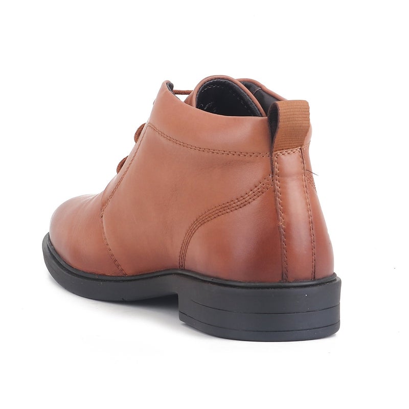 Red Chief Comfortable Genuine Leather Laceup Boot For Men | Rc4024 Tan - Image 5